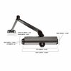 Global Door Controls Commercial Grade 1 Door Closer in Duronodic with Backcheck - Size 5 TC205-BC-DU